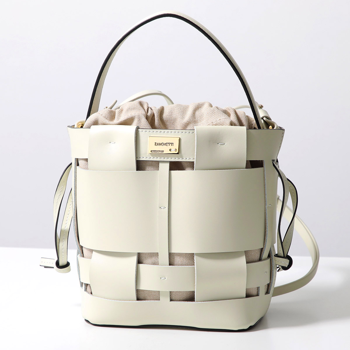 Zanchetti（ザンケッティ） ショルダーバッグ WOVEN BUCKET SMALL