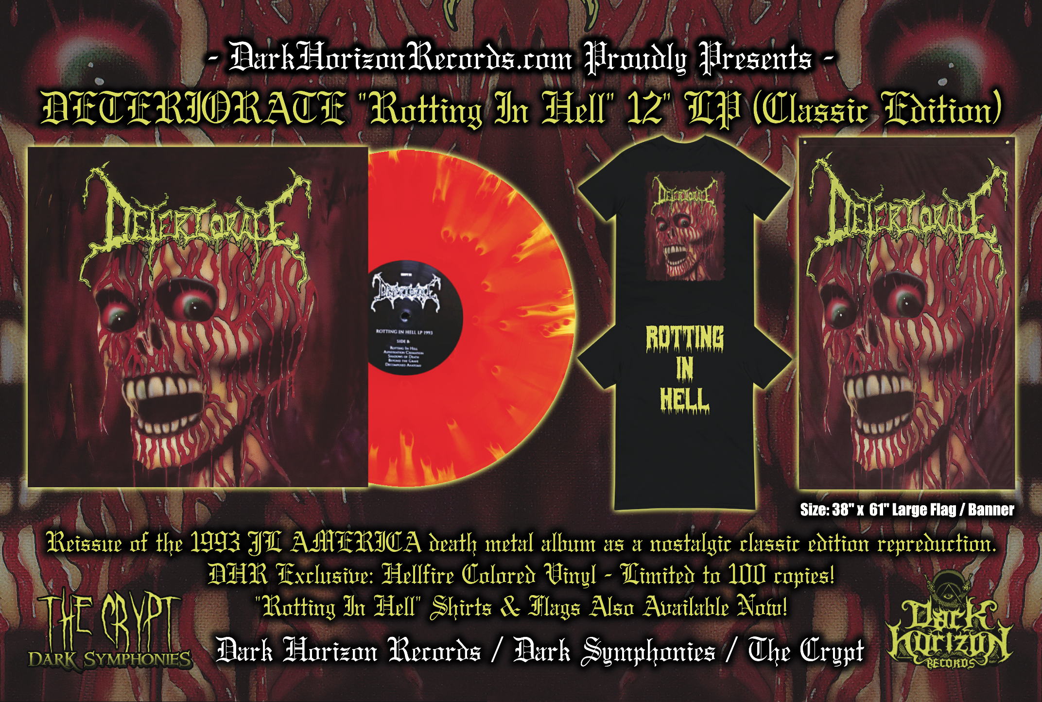 DETERIORATE - Rotting In Hell - LPs / CD / SHIRTS / FLAGS - In