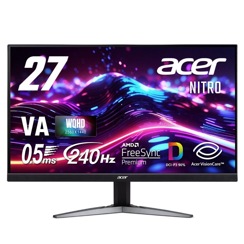 Acer Nitro ゲーミングモニター 27インチ WQHD 非光沢 広視野角 VA