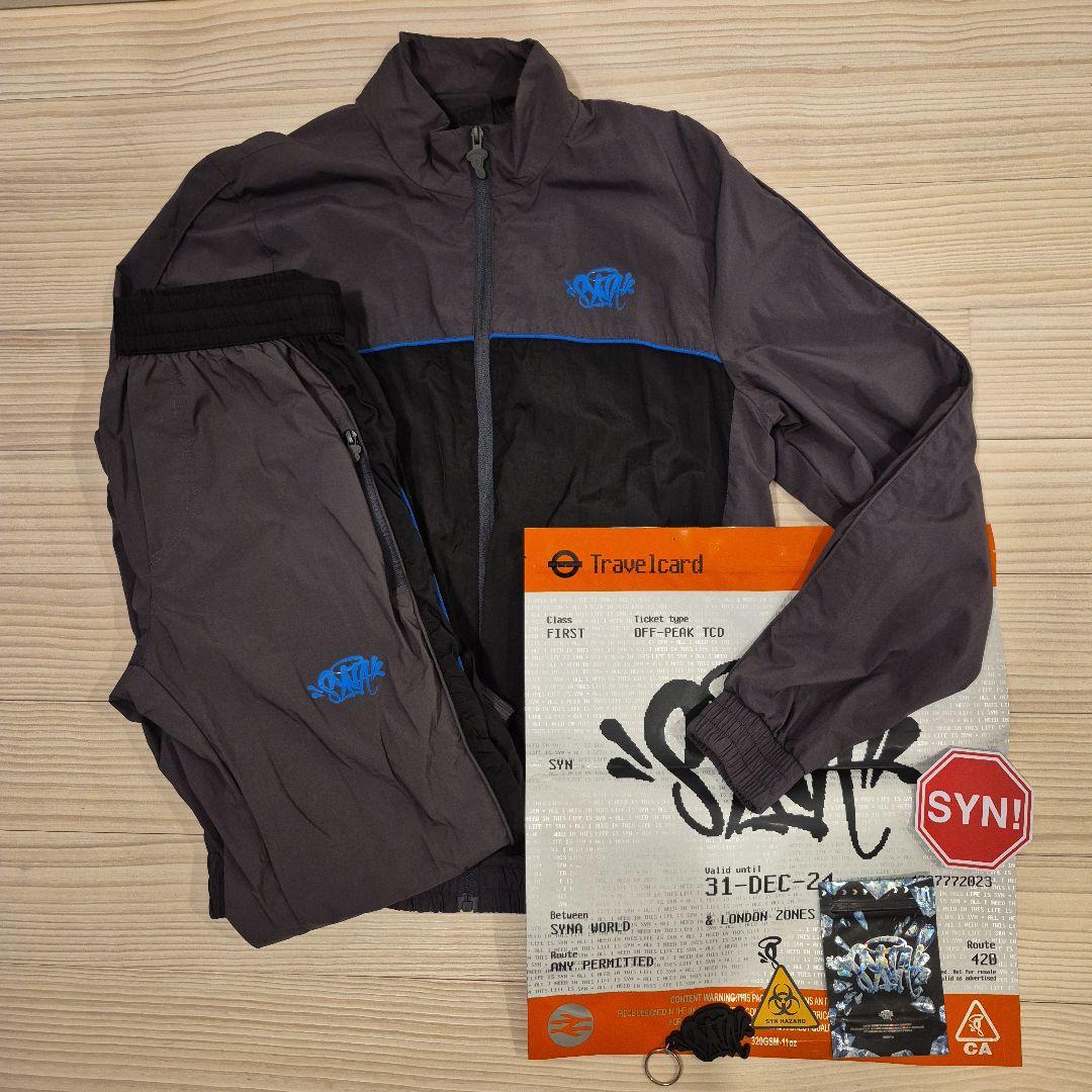 SynaWorld　SynaShellTracksuit シナワールド 希少）Syna World シナロゴ トラックスーツ スウェット (Syna World