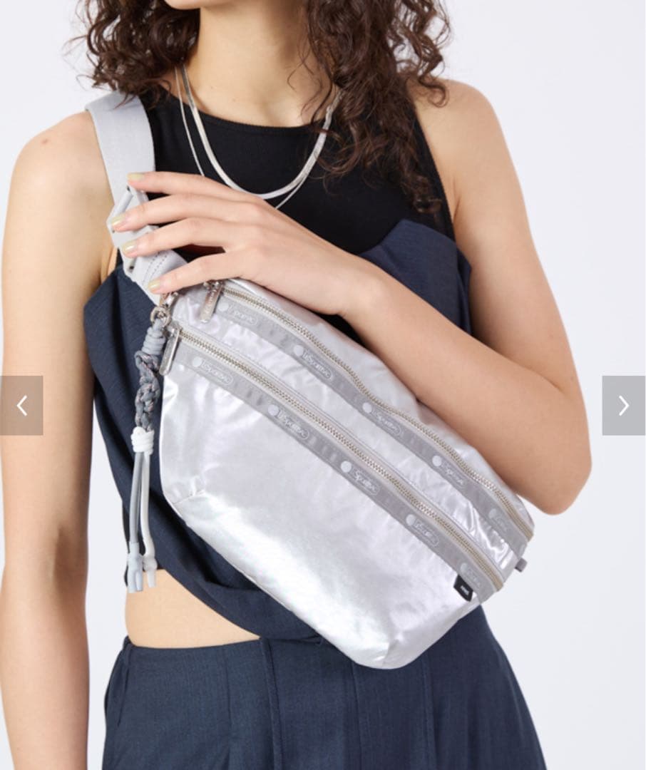 Ri⭐︎【LeSportsac×Ameri】ショルダーバッグ シルバー LeSportsac×Ameri CB Drawstring