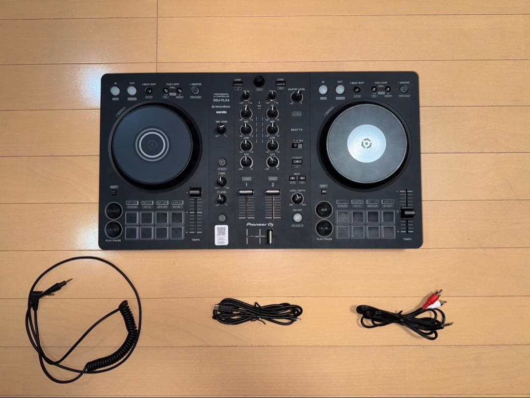 Pioneer DDJ-FLX4 DJコントローラー　コード、箱付き DDJ-400後継機種】 Pioneer DJ DDJ-FLX4 DJ初心者セット [本体+