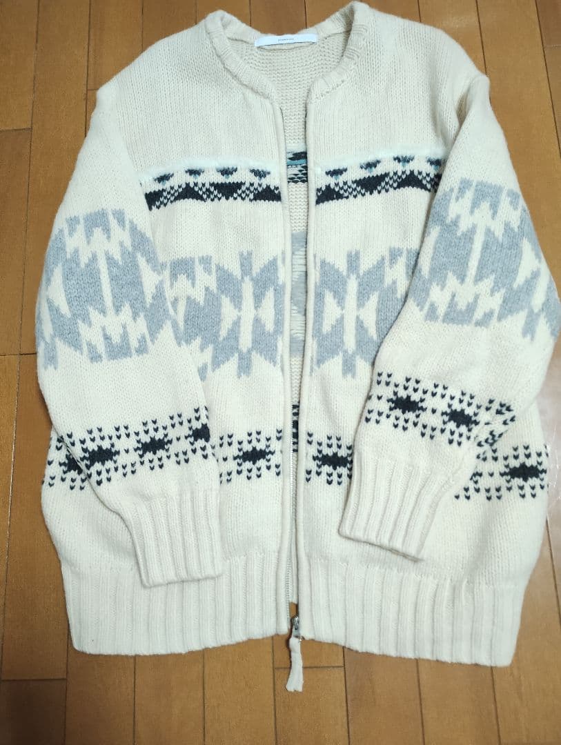 FRAMeWORK ジャガードZIPカーディガン FRAMeWORK（フレームワーク）の「ジャガードジップカーディガン