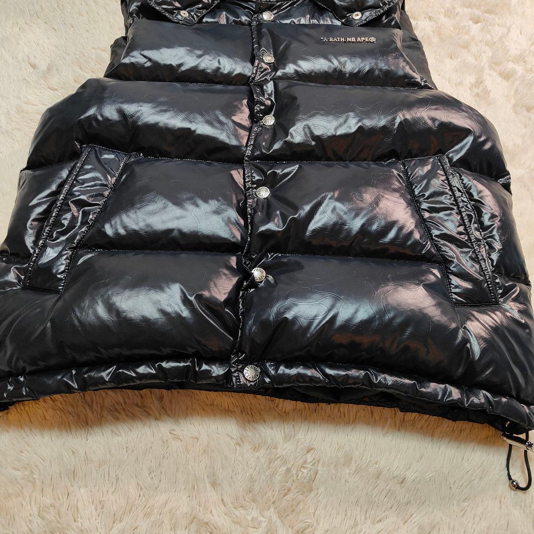 極美品✨カモフラ✨アベイシングエイプ 金属ロゴ 2WAY ダウンベスト