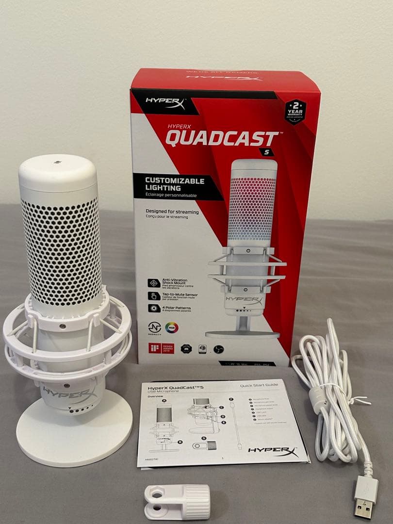 HyperX QuadCastS ホワイト コンデンサーマイク Amazon.co.jp: HyperX QuadCast S – RGB USB コンデンサーマイク PC