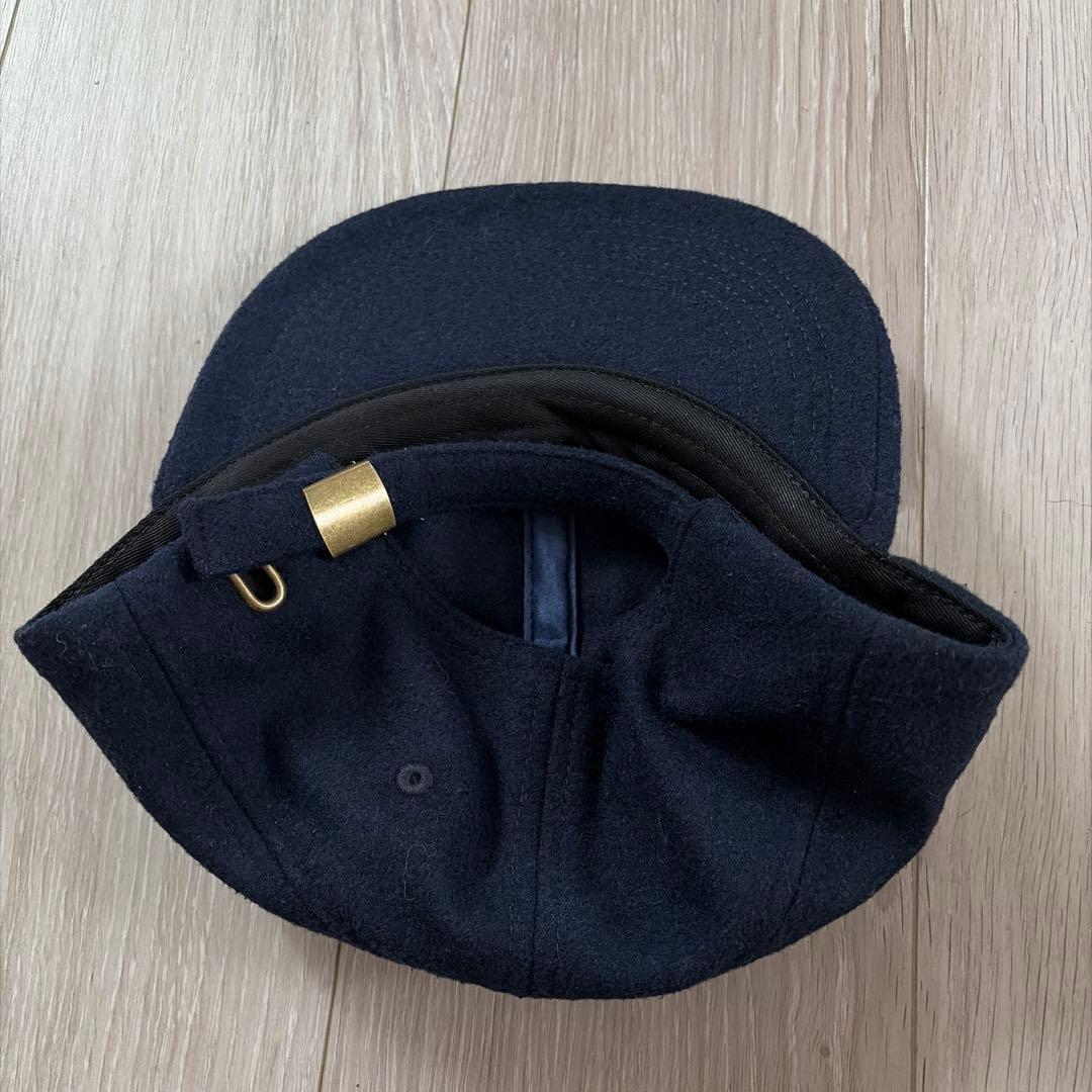 未使用品 DIE DREI BERGE ウールキャップ ネイビー