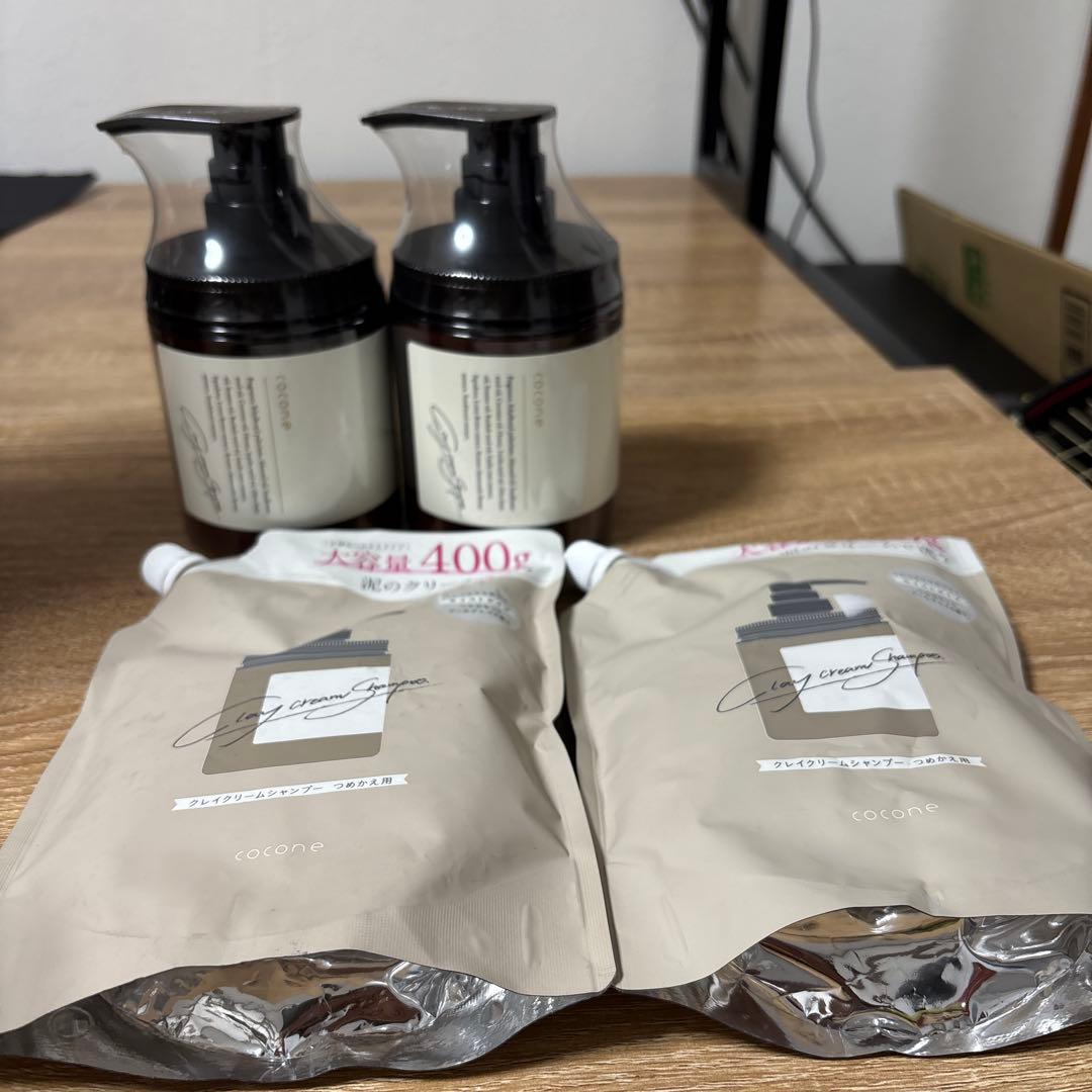 cocone クリームシャンプー 400g×2個　380g×2個　未開封 新品・未開封】coconeクリームシャンプー380g + 詰替400g×2pc cocone