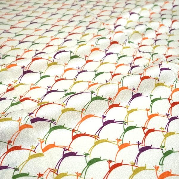 小紋 着物 袷 一方付け 型染 鹿 美品 裄64.5 M 新古品 sn1904 - メルカリ