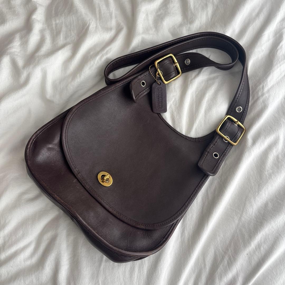 COACH オールドコーチショルダーバッグ COACH◇OLD COACH/オールドコーチ/ショルダーバッグ_レガシー_ブラウン