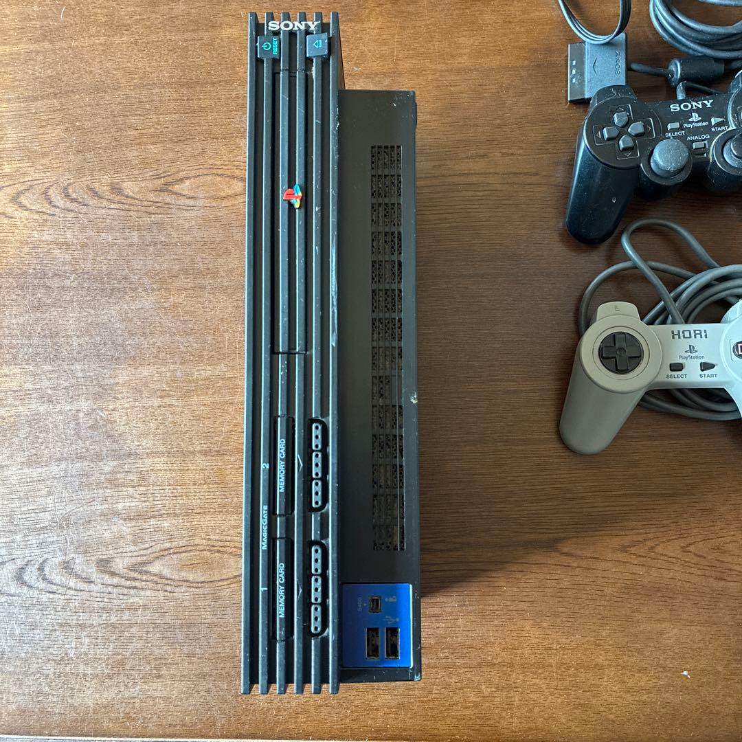PlayStation 2 本体 コントローラー2個 メモリーカード ジャンク品