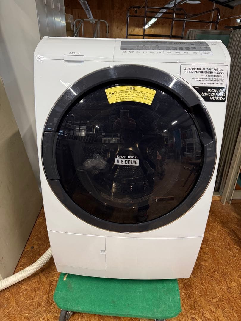 【送料込】HITACHI日立ドラム式洗濯乾燥機BD-SG100FL 2020年製 日立 HITACHI ドラム式洗濯乾燥機 (左開き) ビックドラム 洗濯10.0kg