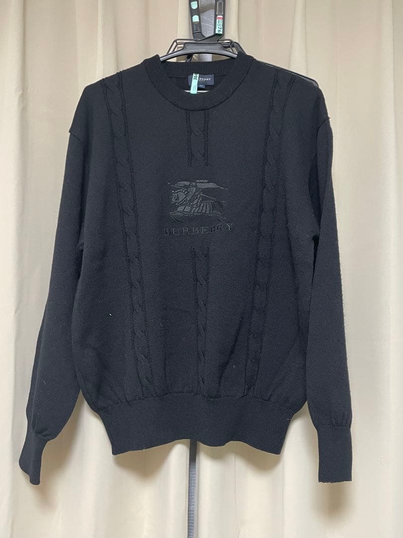 【ヴィンテージ】Burberry GOLFブラック クルーネックセーター 2026年最新】BURBERRY GOLF デザイン：クルーネック・Uネック セーター