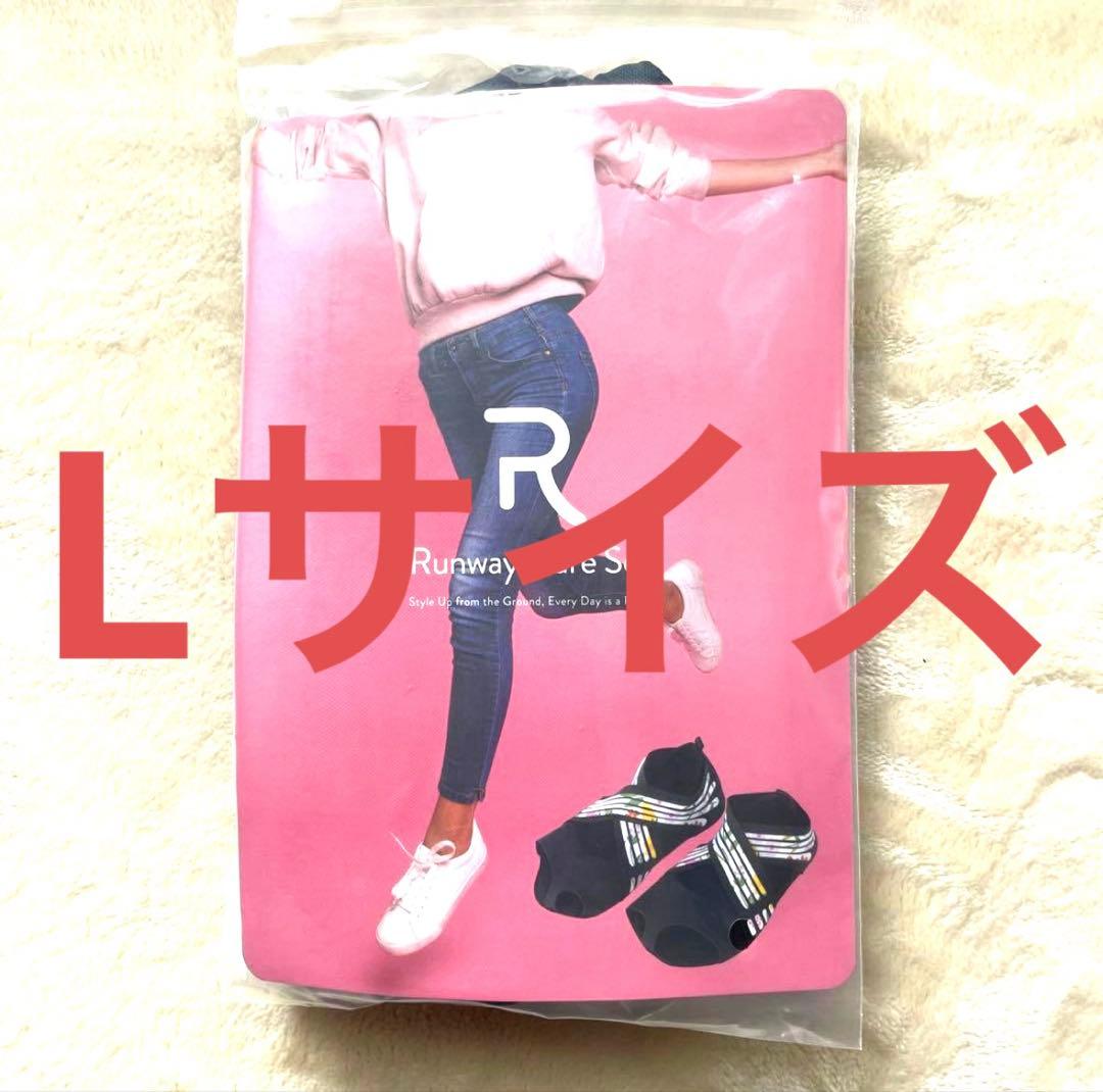 2個Runway Cure Sole 着圧ソックス Lサイズ Qoo10 ランウェイキュアソール 3セット 靴下・