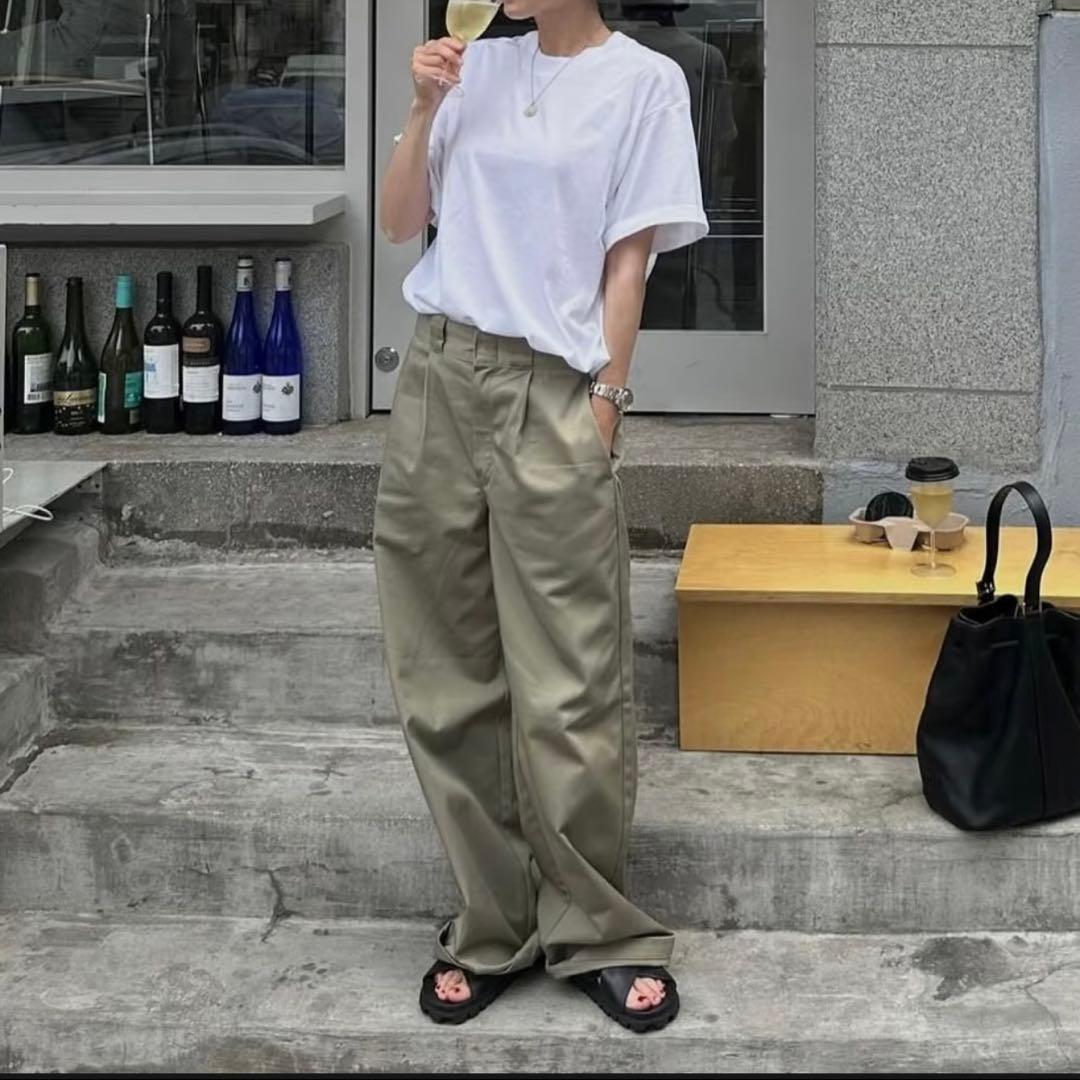 ok.soon×dickies ワイドチノパンツ newベージュ ok.soon×dickies wide chino pants(new beige) | o