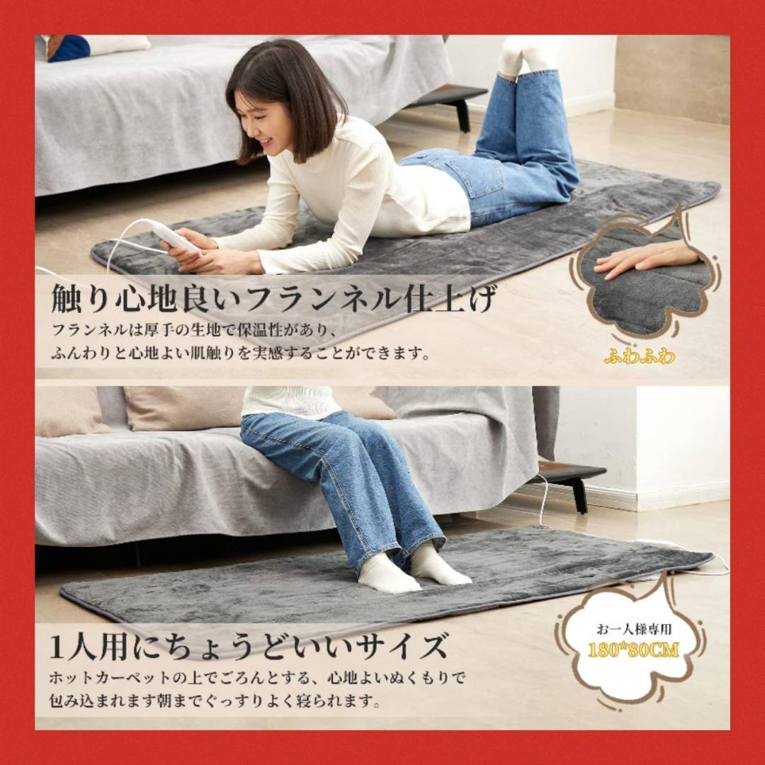 丸洗い可能なあったか電気毛布 充実の機能 電気毛布 洗える 188*130CM 6段階温度調整 自動オフ機能 丸洗い可