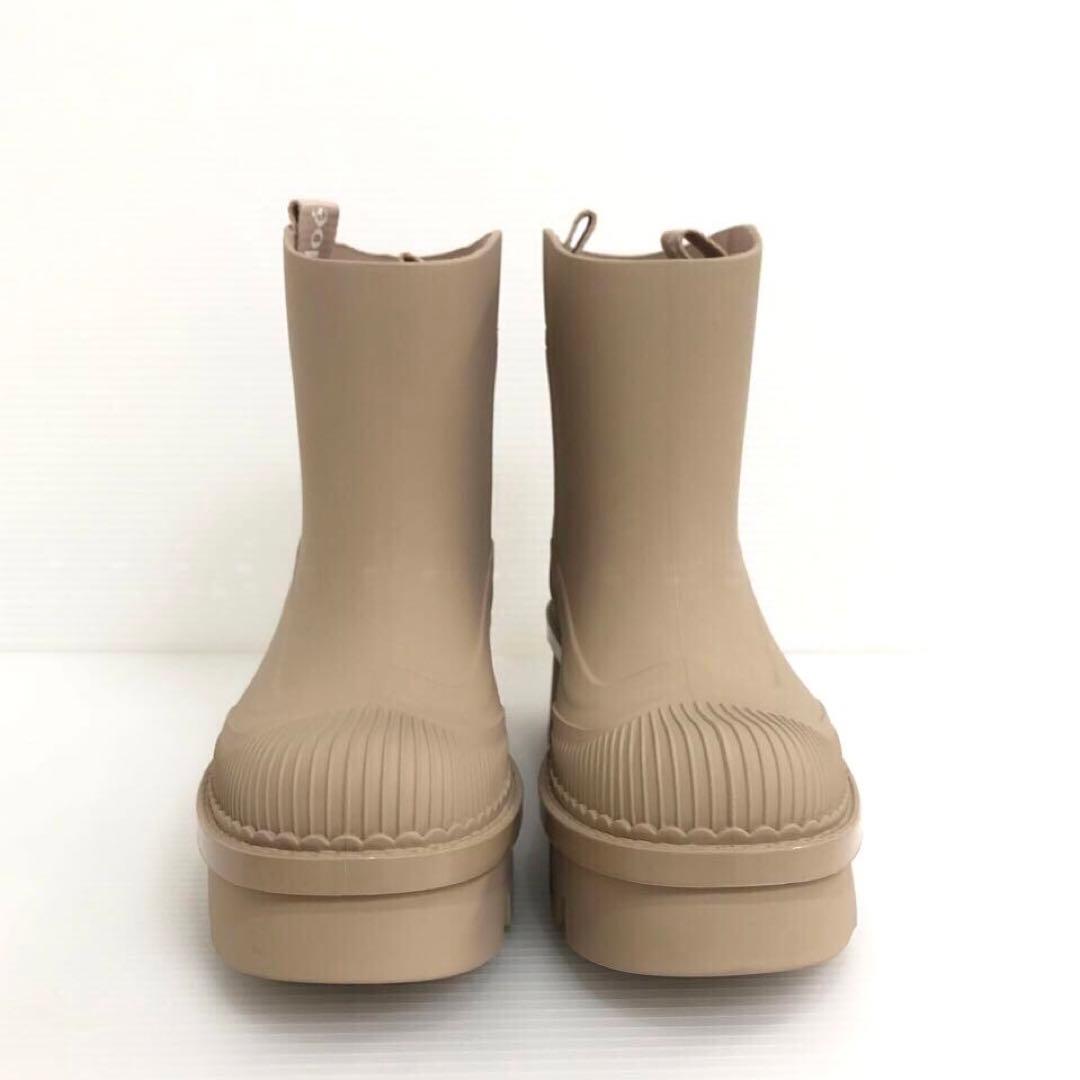 Chloe レインブーツ RAINA ライナ ベージュロゼ 23cm - メルカリ