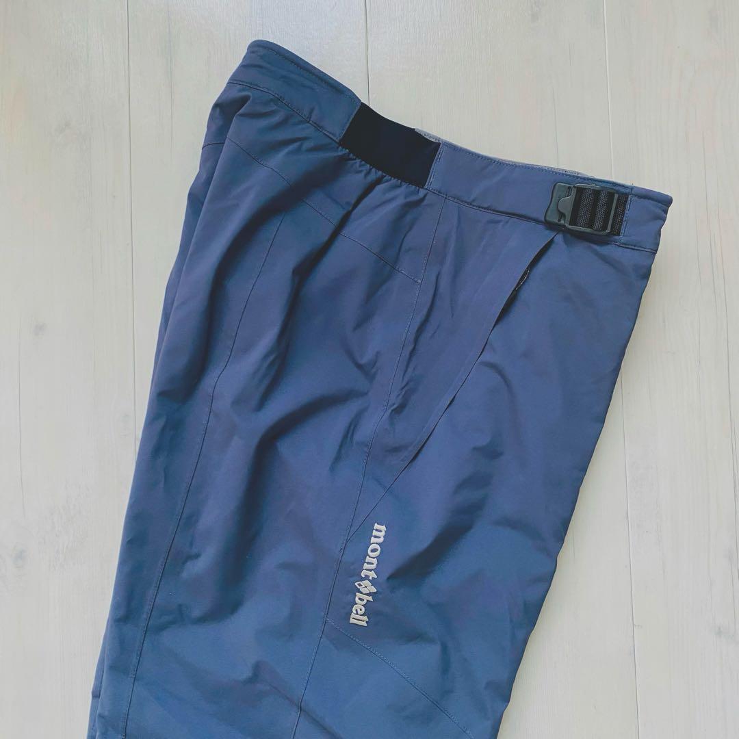 美品 モンベル パウダーステップ パンツ ダークグレー バッグ付き