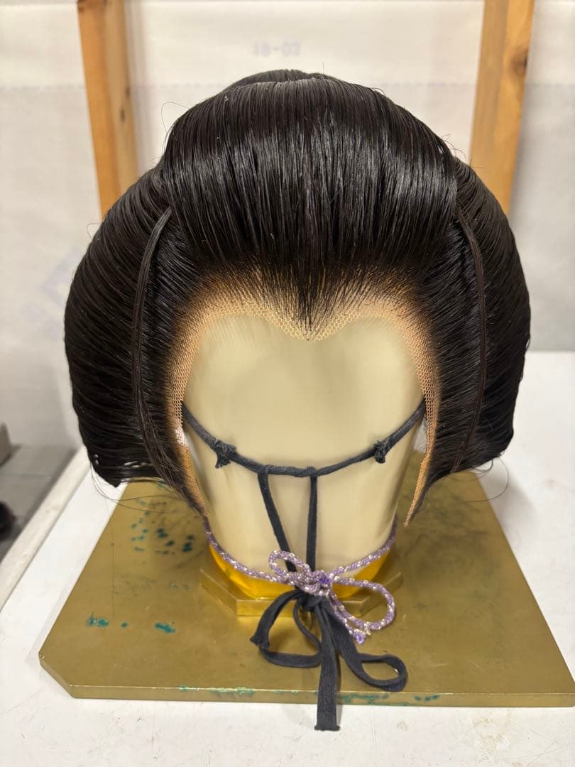 大衆演劇　花嫁かつら　島田 花嫁かつら・日本髪かつら（文金高島田）明るい栗色；新古品 : アズマ