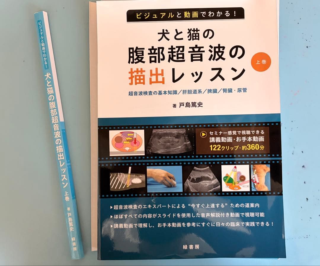 ビジュアルと動画でわかる！犬と猫の腹部超音波の描出レッスン上巻視聴できる動画付き ビジュアルと動画でわかる！ 犬と猫の腹部超音波の描出レッスン 上巻