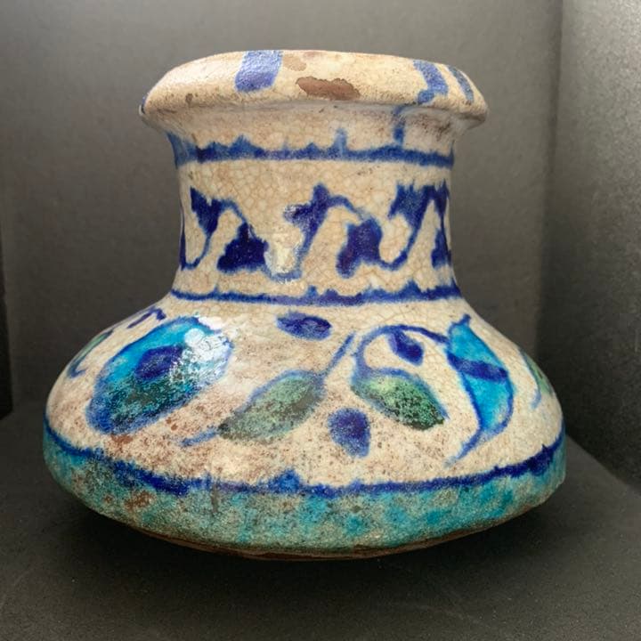 ペルシャ陶器 藍彩壷　ペルシャ　土器　彩文土器　古代土器　須恵器　古陶磁器 彩陶 さいとう | 鶴田 純久の章 お話