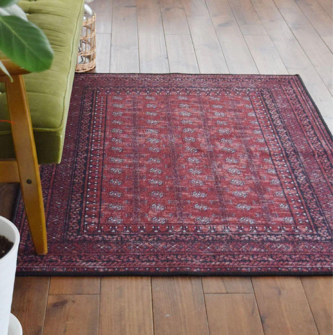 TOCO LIFE ヴィンテージ風ラグマット レッド 140×200㎝ ヴィンテージ風ラグ TOCORU Series アナトリア ループ レッド– ラグと