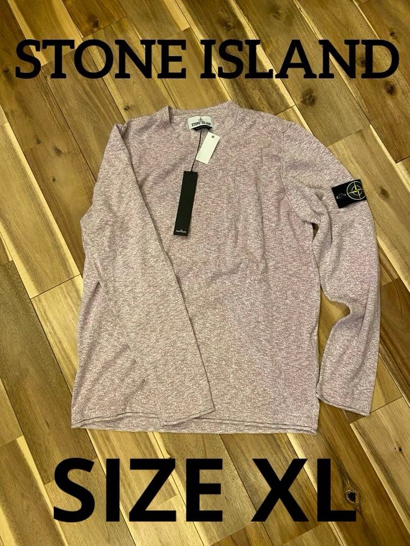 新品 STONE  MELANGE KNIT WEAR XLサイズ Stone Island – Waffle Knit Sweater Melange Charcoal