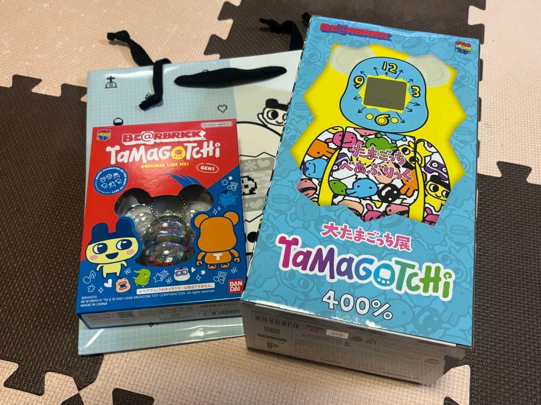 大たまごっち展 BE@RBRICK ベアブリック たまごっち 2点袋付 未使用 30周年記念『大たまごっち展』開催記念！BE@RBRICKデザインの