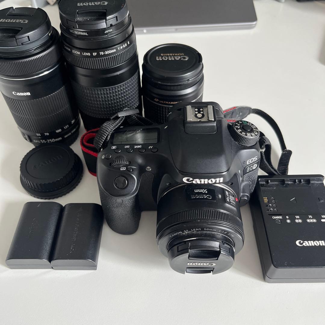 Canon EOS 80D デジタル一眼レフカメラ レンズ4本付き Amazon | Canon デジタル一眼レフカメラ EOS 80D レンズキット EF-S18