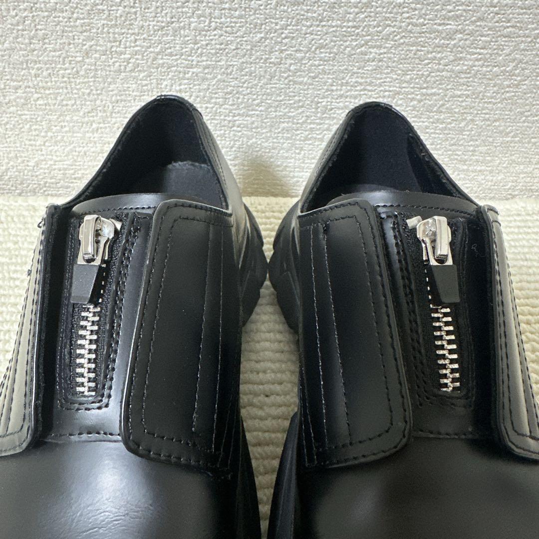 ZARA vibram ザラ ビブラム レザーシューズ ジッパー ブラック 40