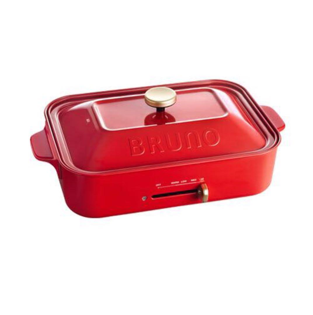 BRUNO コンパクトホットプレート（赤） Amazon | BRUNO コンパクトホットプレート レッド BOE021-RD | BRUNO