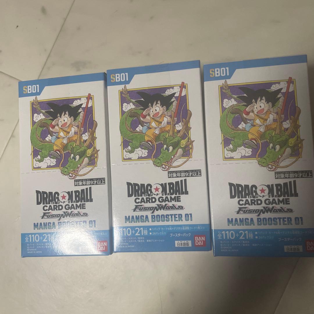 ドラゴンボール　マンガブースター　3box manga booster ドラゴンボール MANGA BOOSTER 02 3box マンガ ブースター Z1