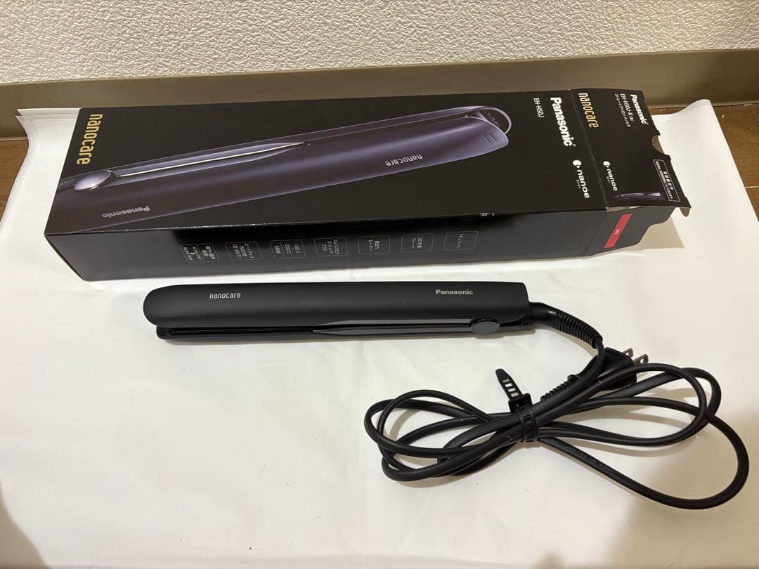 Panasonic EH-HS0E ブラック ヘアアイロン ナノケア 【在庫あり】EH-HS0J-K パナソニック ストレートアイロン