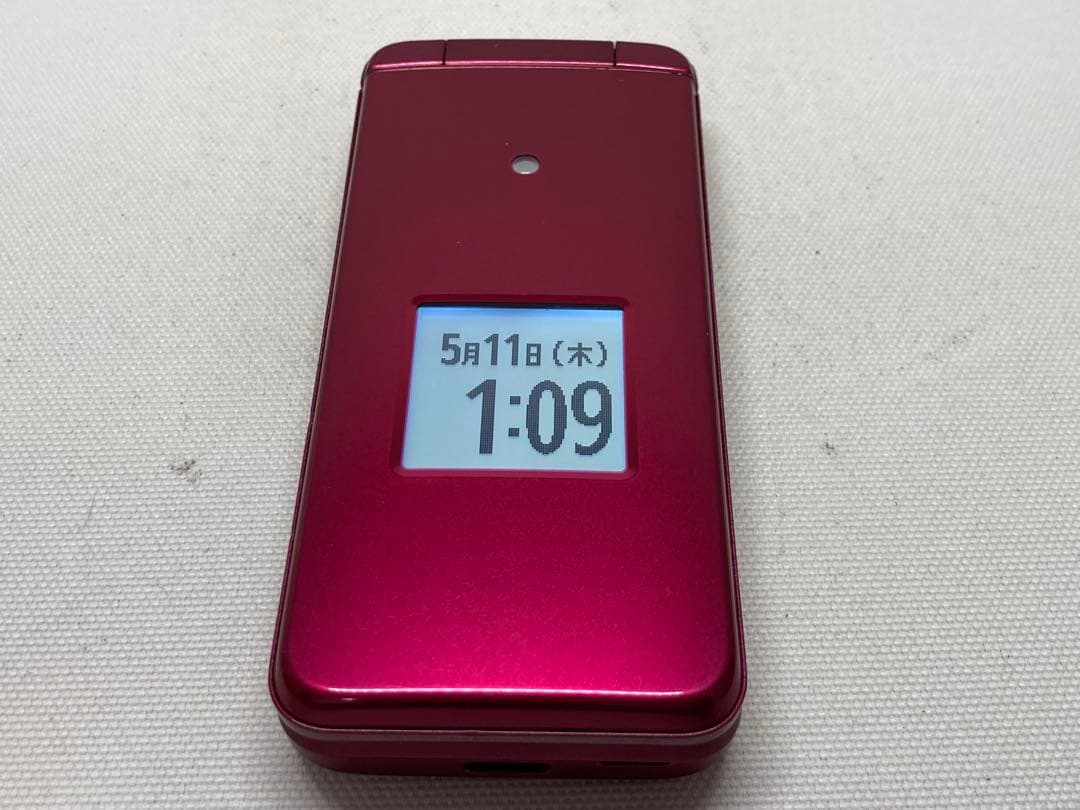 美品　au　KYF43　SIMフリー　かんたんケータイ　a01a217dd KYOCERA（京セラ） KYF43 かんたんケータイ ライト シャンパンゴールド