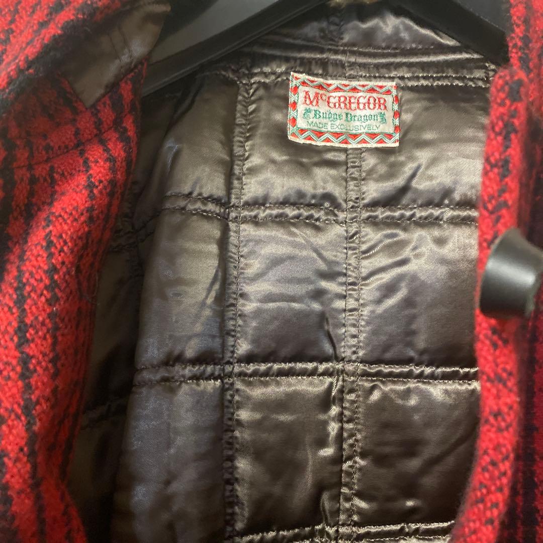 McGREGOR マックレガー レザーアーム切り替えダッフルコート ウール