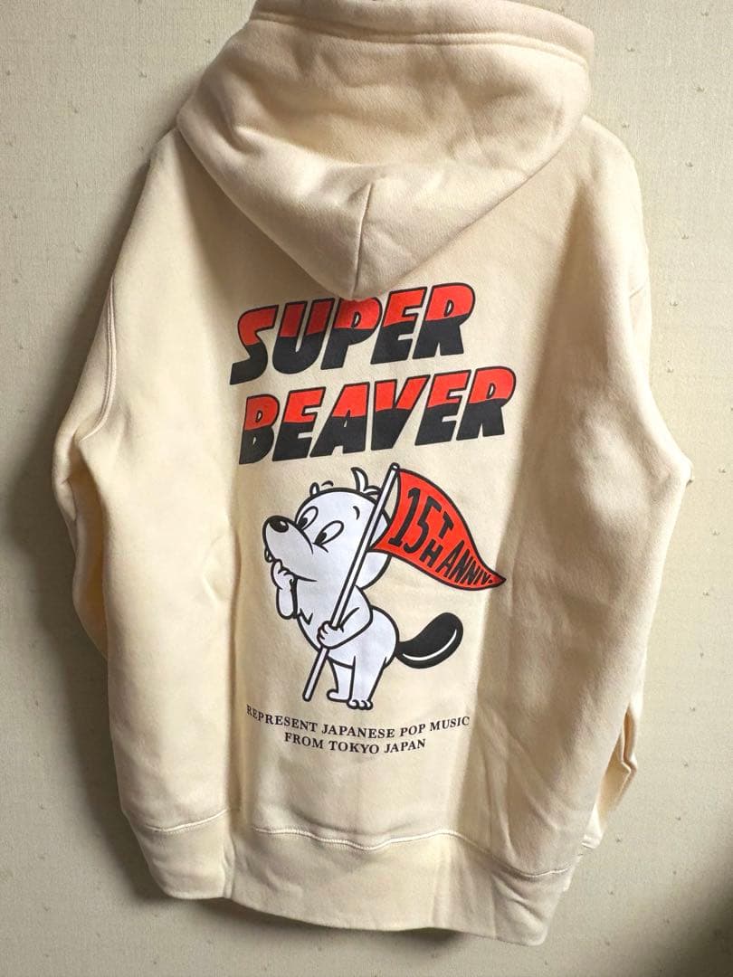 超レア美品　SUPER BEAVER 15周年　フーディ　オフホワイト Amazon.co.jp: SUPER BEAVER 15周年記念 限定 Tシャツ Lサイズ