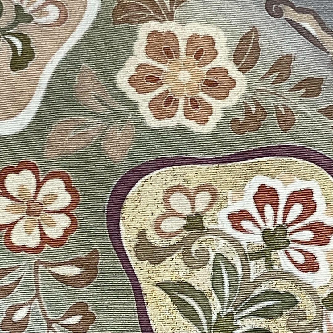 4418］色留袖 美品 未使用 駒刺繍 一つ紋 五瓜に唐花 正絹 着物 袷