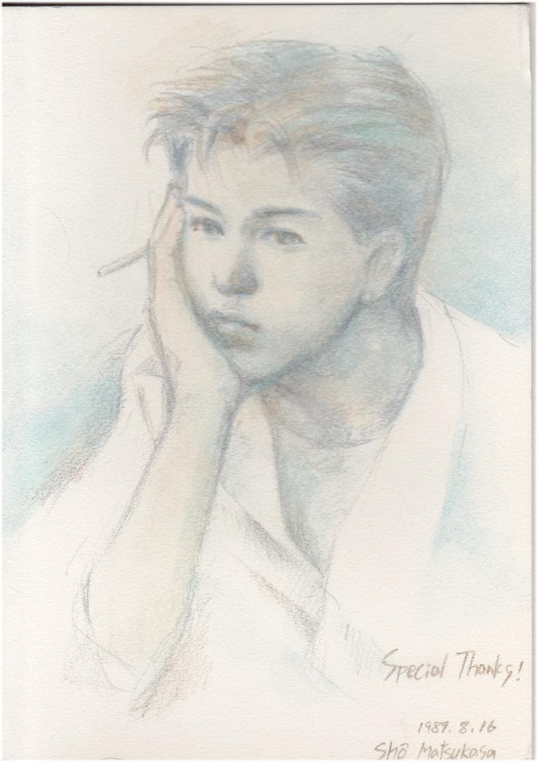 超貴重★今市子　直筆カラーイラストボード「藤井フミヤ（チェッカーズ時代）」 超貴重☆今市子 直筆カラーイラストボード「藤井フミヤ（チェッカーズ