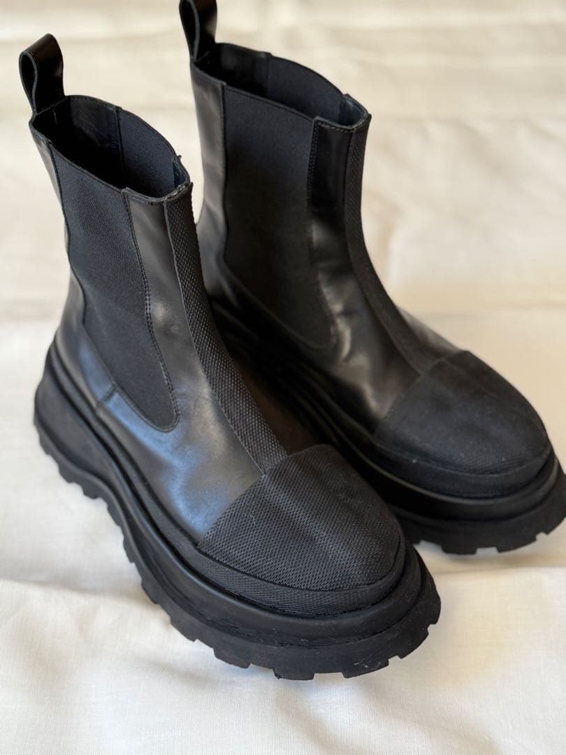 【週末3000円引きセール！！】JIL SANDER ブラック サイドゴアブーツ JIL SANDER(ジル サンダー)｜サイドゴア アンクル ブーツ/ブラック の