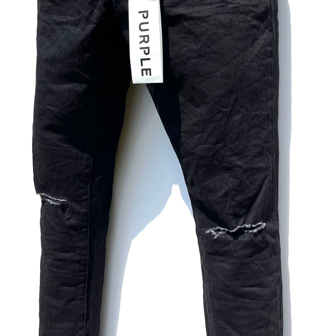 新品 PURPLE BRAND ブラックスキニーデニム 29 パープルブランド