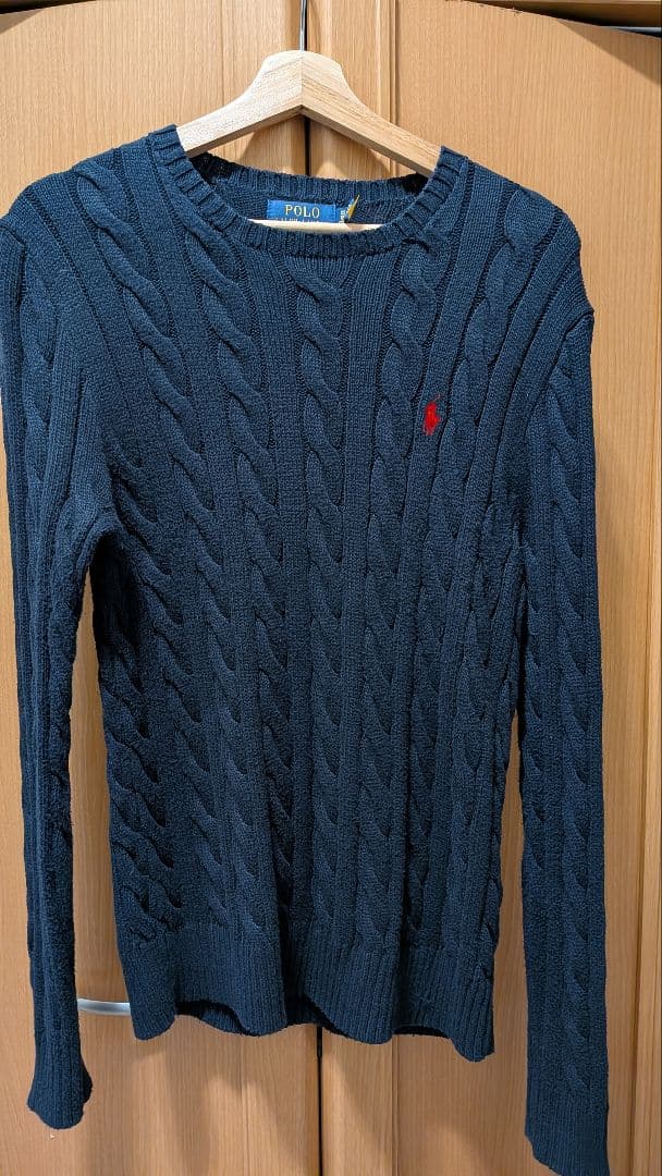 Polo Ralph Lauren ネイビー ケーブルニット XS ラルフローレン