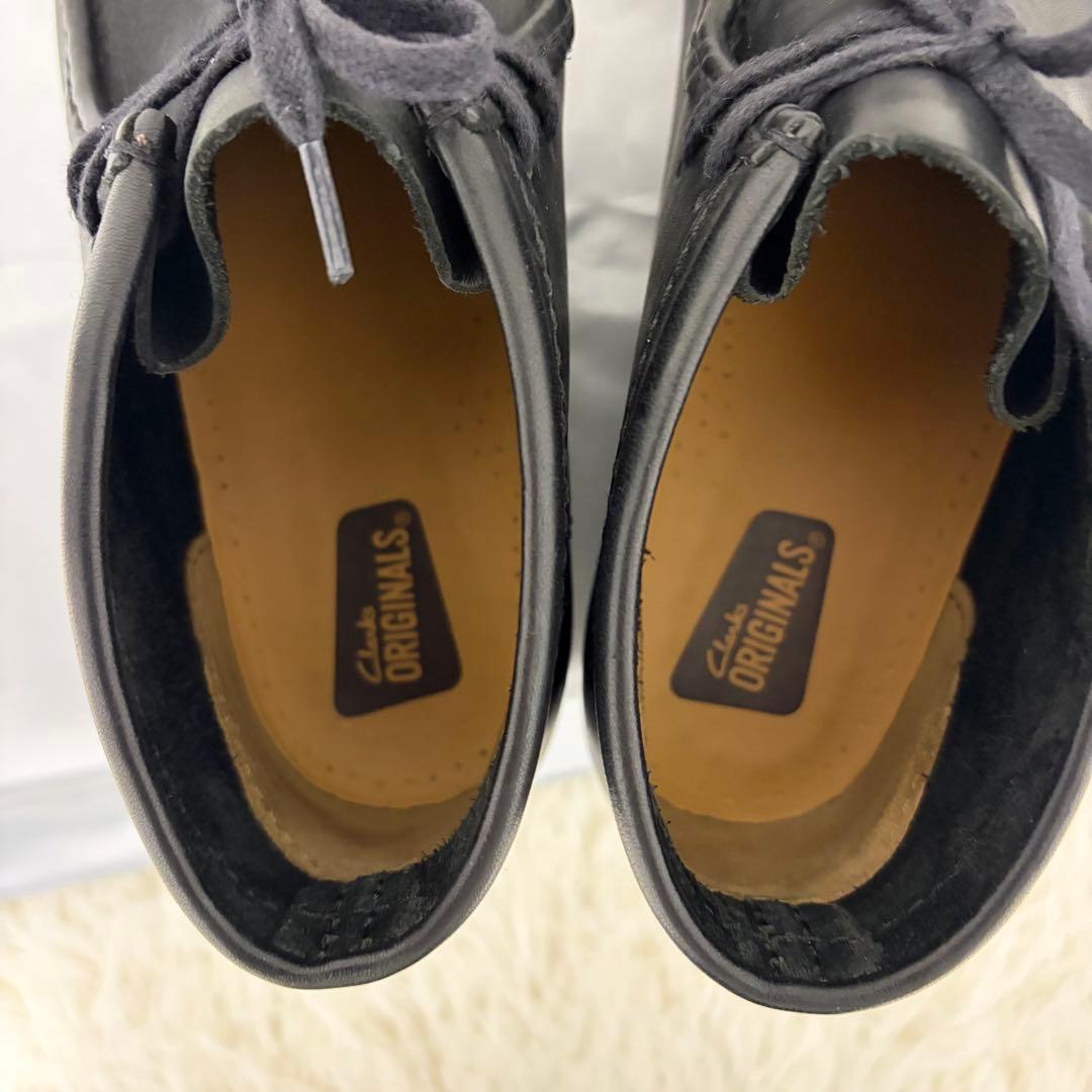 美品】Clarks クラークス ワラビー オールレザー クレープソール 黒