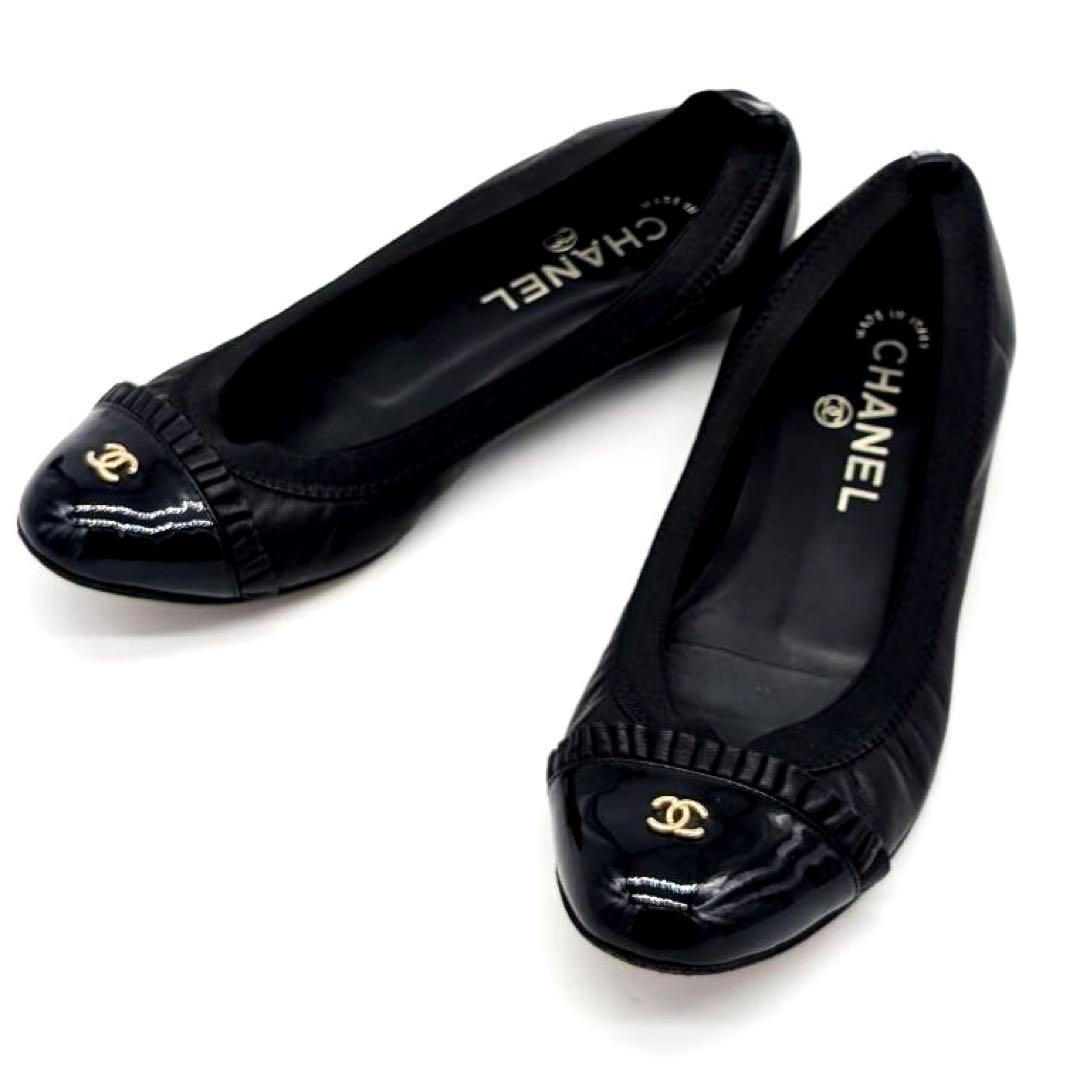 CHANEL✨シャネル パンプス ココマーク フラット ブラック 約22.5cm CHANEL（シャネル） （新品・未使用品）】シャネル バレリーナ ココ