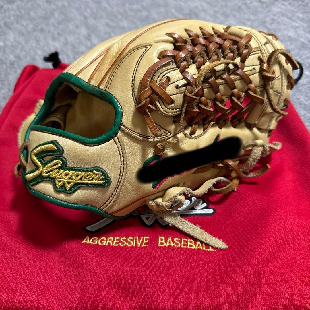 久保田スラッガー オーダー 一般用 軟式 内野手用 グローブ 刺繍有り 型付き 久保田スラッガー 軟式 オーダーグローブ 一般 大人用 ネーム刺繍あり