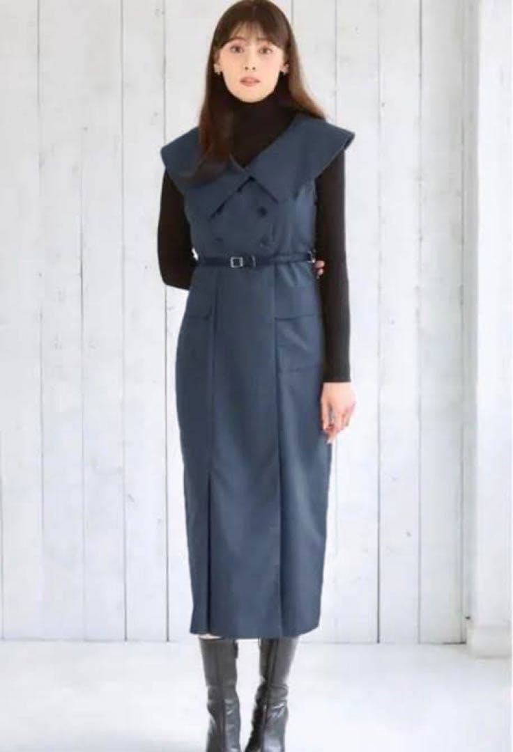 Herlipto Saint Charles Big Collar Dress