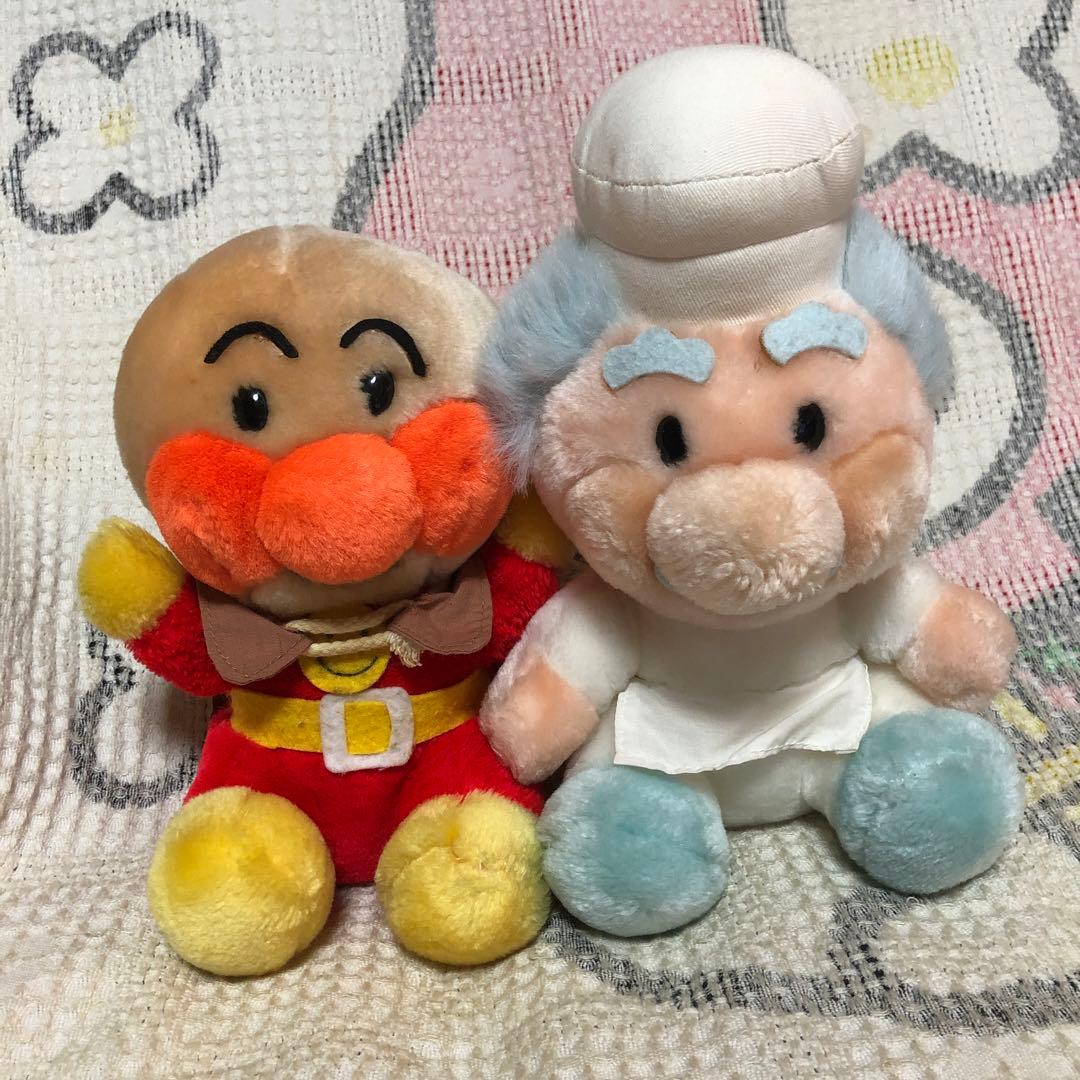 平成レトロ　アンパンマン＆ジャムおじさん　ぬいぐるみ　アミューズメント　1990 平成レトロ アンパンマン＆ジャムおじさん ぬいぐるみ