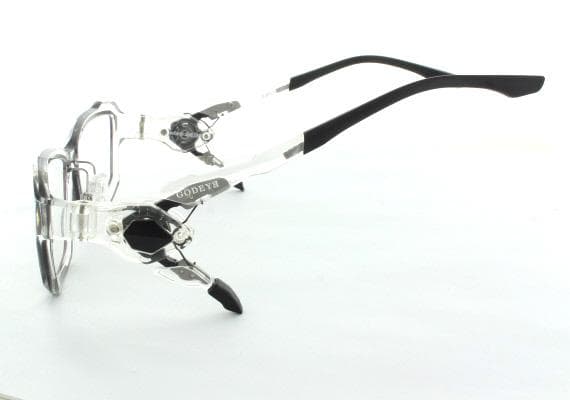 ゲーマー用メガネ　ゴッドアイ GE-01 幻術 ゲンジュツ (クリア/ブラック) ゲーミング用メガネ GODEYE ゴッドアイ GE-01 56サイズ 黒蓮 ヘッド