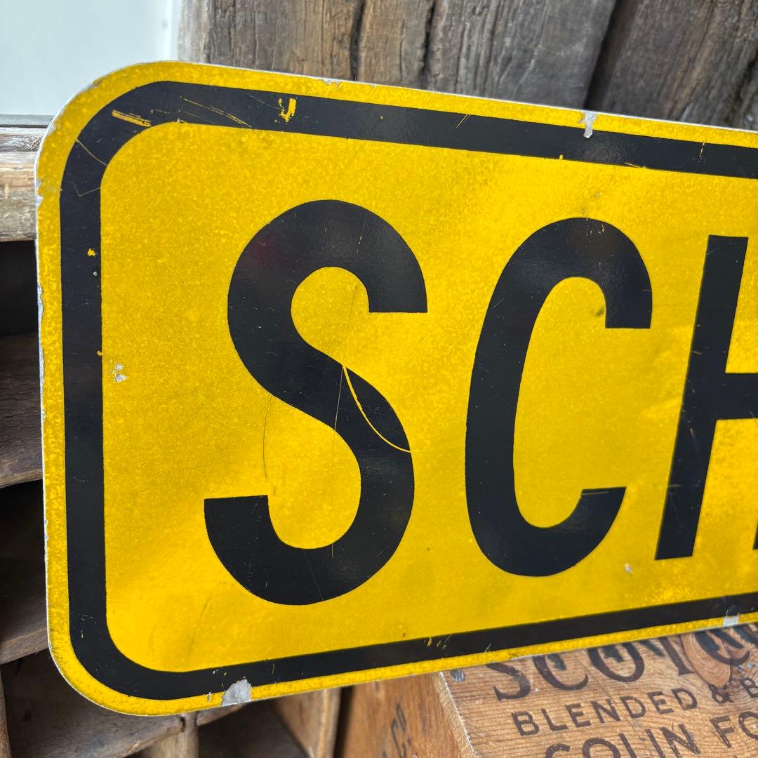 【USA vintage】 “SCHOOL” スクール 看板 ロードサイン