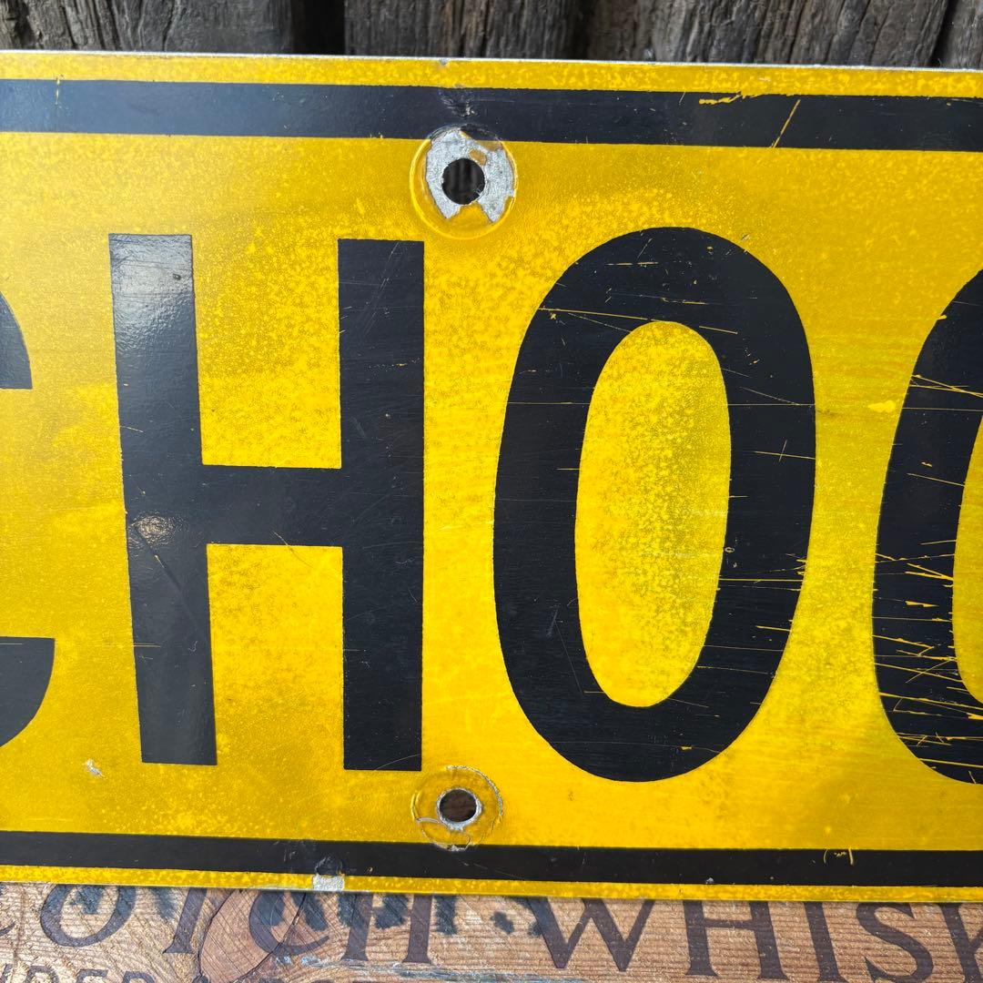 【USA vintage】 “SCHOOL” スクール 看板 ロードサイン