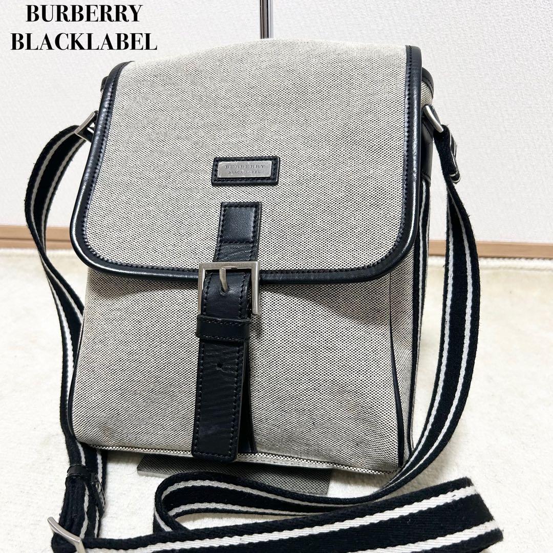 美品　バーバリーブラックレーベル　ショルダーバッグ　ノバチェック　サコッシュ 美品】BURBERRY バーバリーブラックレーベル ショルダーバッグ ノバ