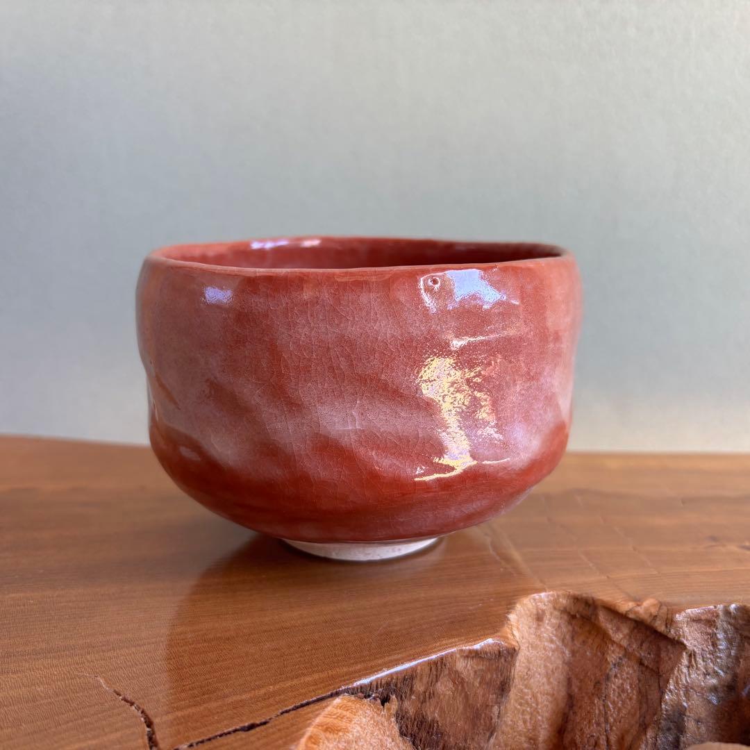 赤楽茶碗 楽焼 昭楽 抹茶碗 茶道具 共箱(306Bc) - メルカリ